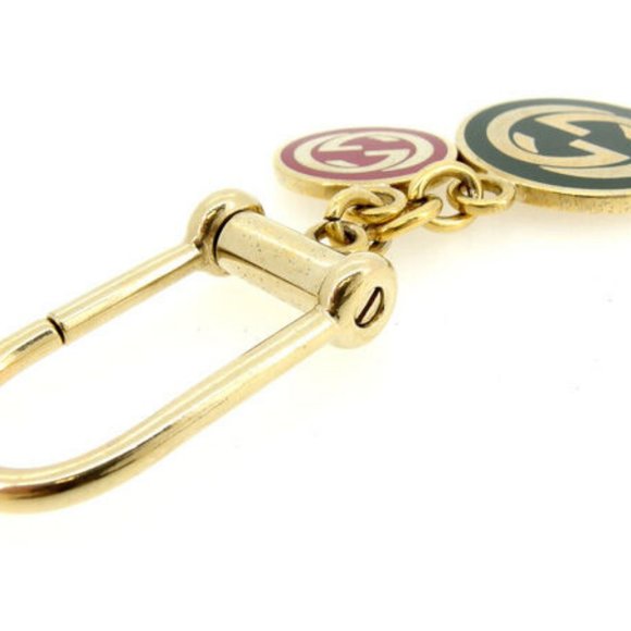Gucci key ring Key holder G logos Gold Green Woman Authentic Used - Picture 2 of 5